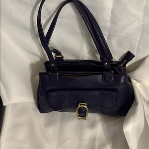 Cole Haan Dark Blue Leather Shoulder Bag